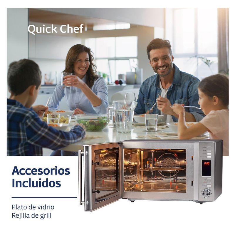 Microondas Trifunción BGH Quick Chef 30 Litros B330DSS9