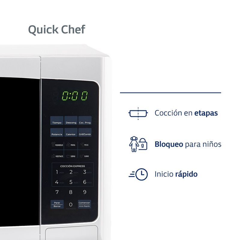 Microondas Grill BGH Quick Chef 28 Litros B228DB9 OUTLET