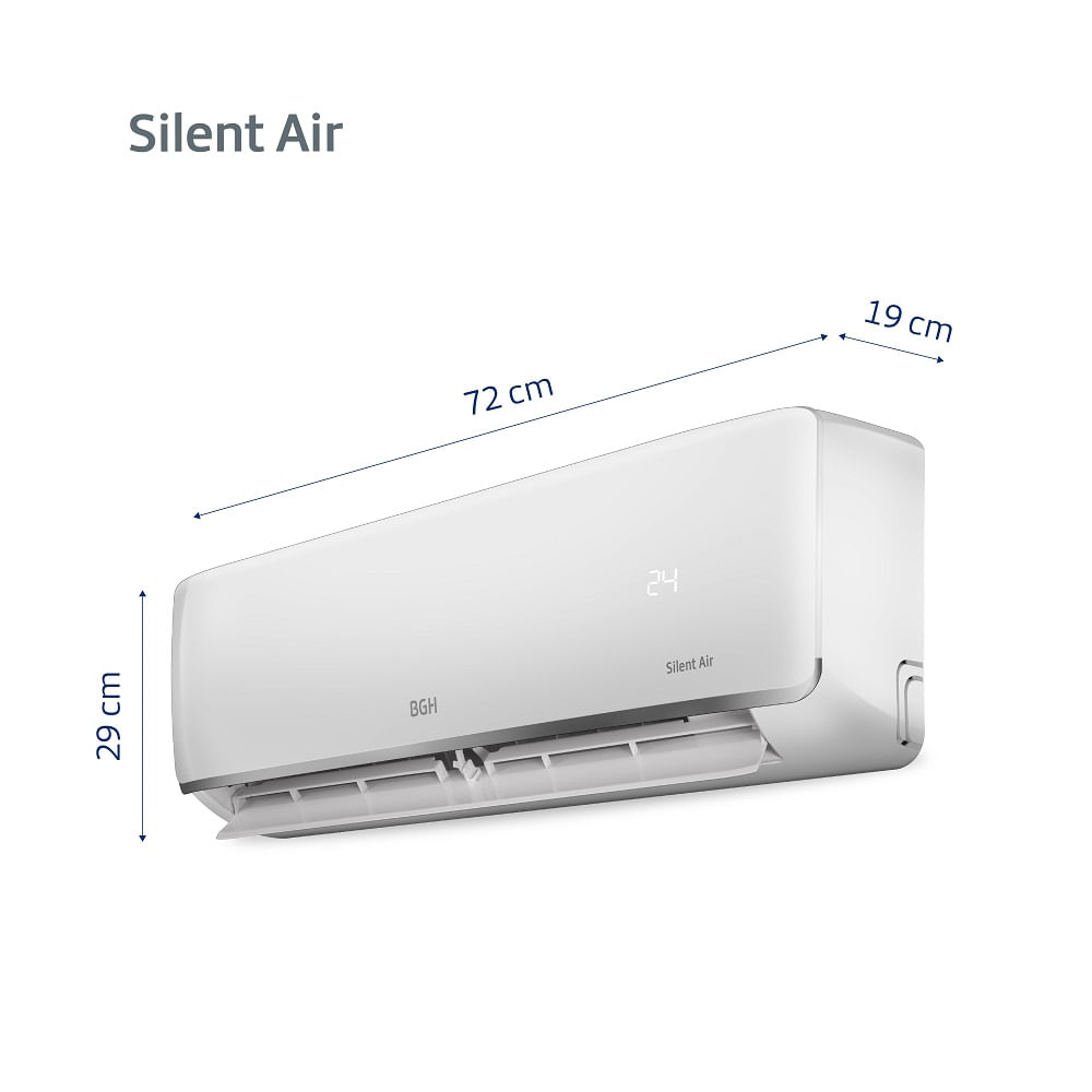 Aire Acondicionado Split Inverter Frío/Calor BGH Silent Air 6500W 5700F  BSI65WCCR