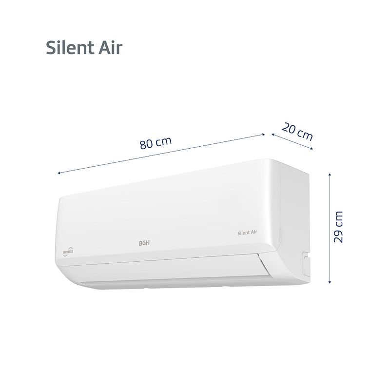 Aire Acondicionado Split Frío/Calor BGH Silent Air Inverter 3000F 3500W  BSI35WCGT