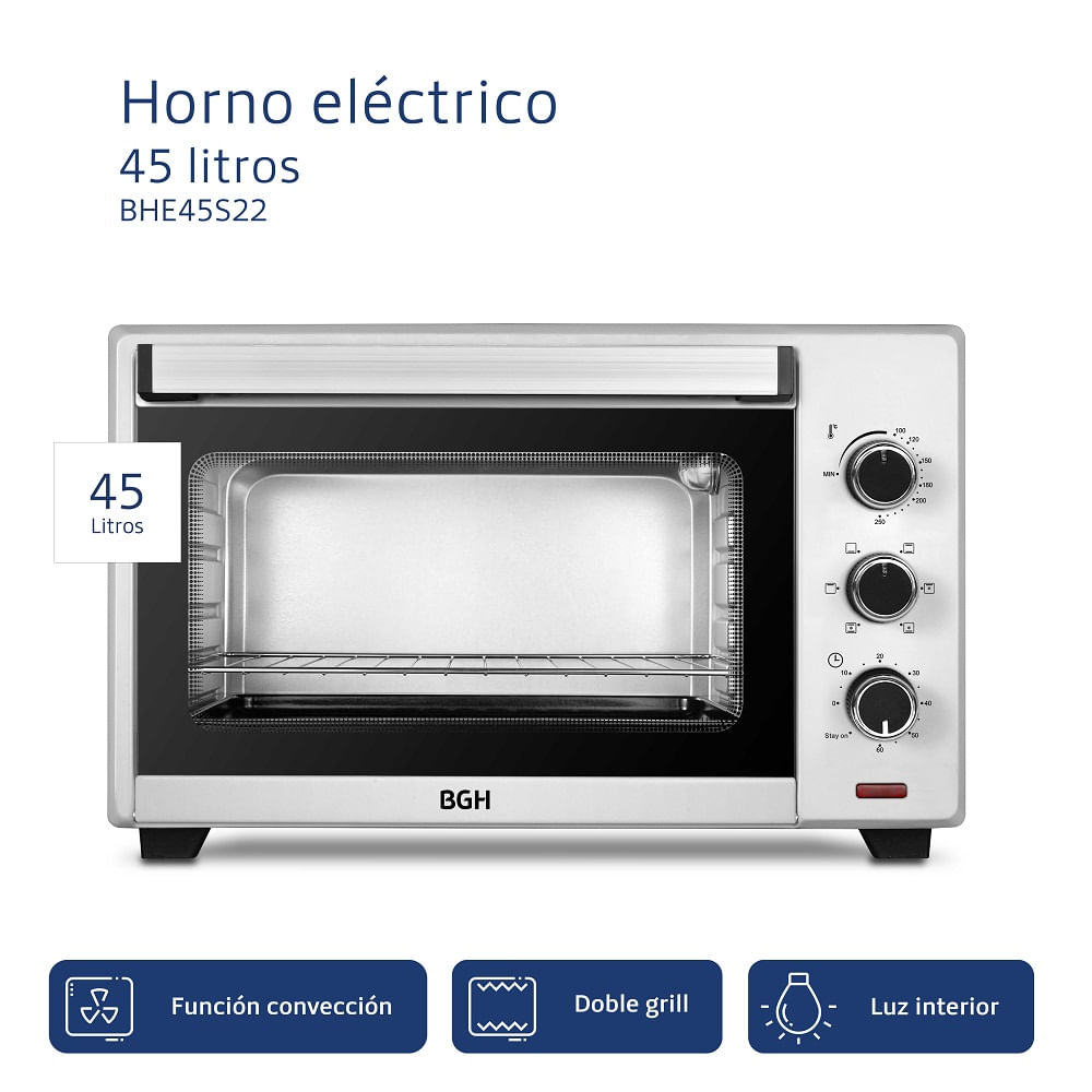 Horno Eléctrico BGH 45 Litros BHE45S22