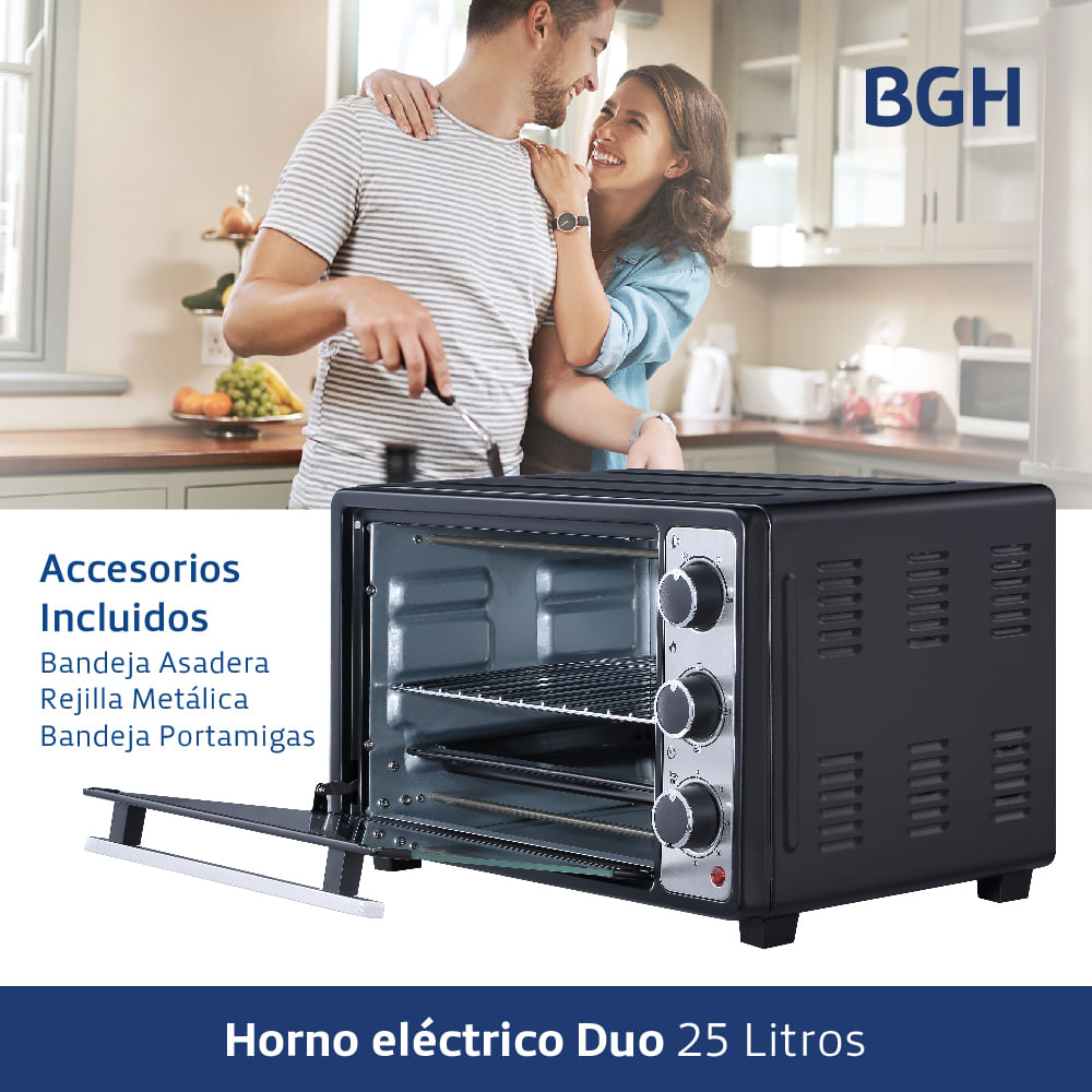 Horno Eléctrico BGH 25 Litros DUO BHE25M23N