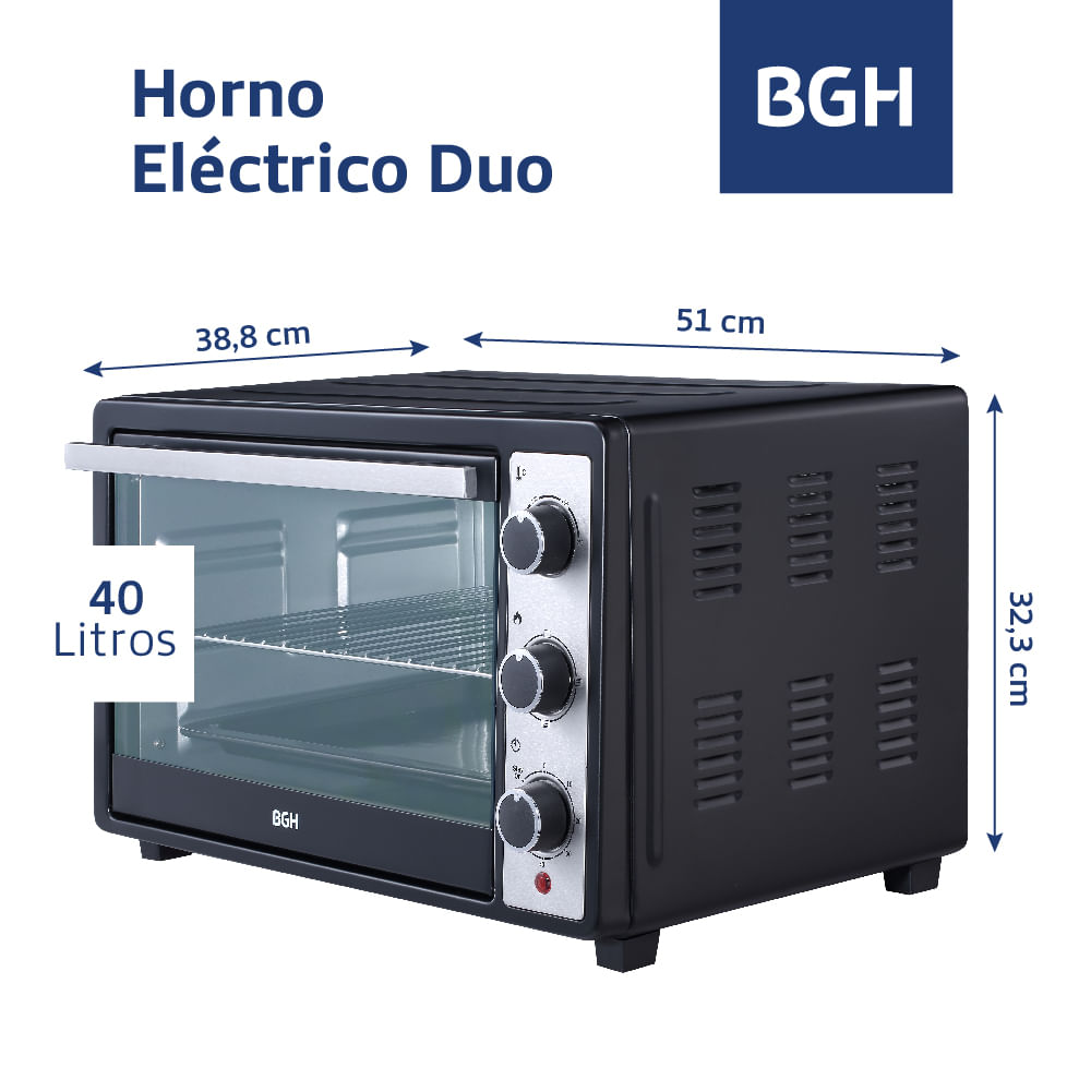 Horno de Microondas Negro 40 Litros